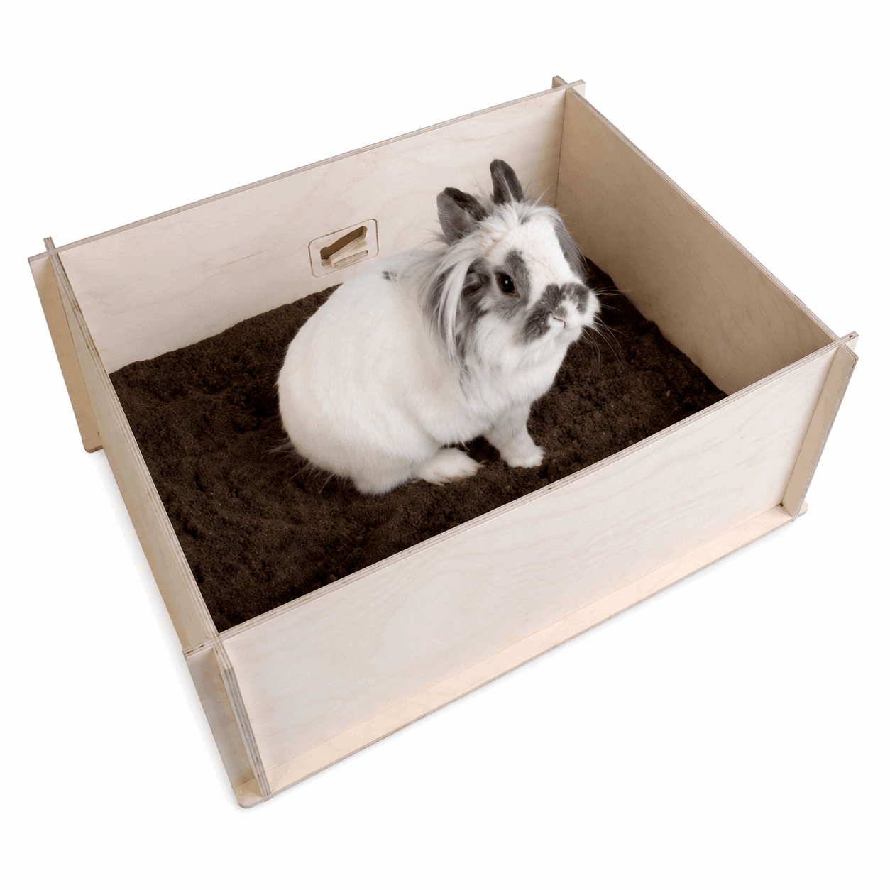 Bac à creuser en bois pour lapin – Bunny Nature Digging Box - Boutique Aux Trois Pattes