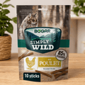 Bâtonnets pour chat Bogar Simply Wild au poulet – 10 sticks (50 g) - Boutique Aux Trois Pattes
