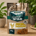 Chips pour chat Bogar Simply Wild au poulet – 50 g - Boutique Aux Trois Pattes