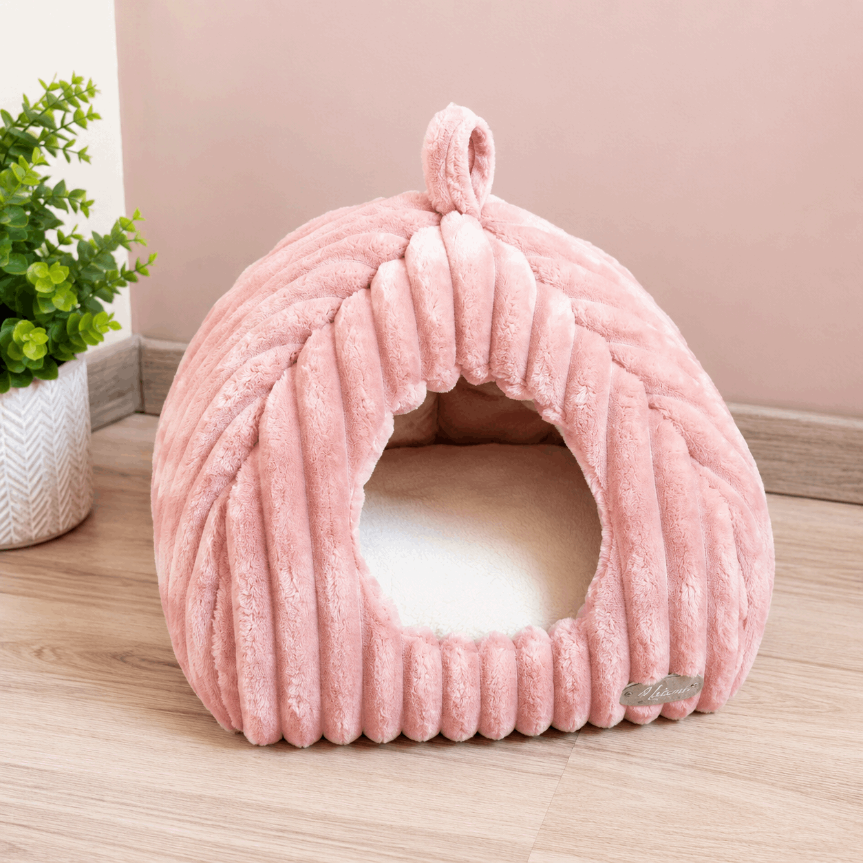 Igloo douillet Zolux Naomi rose pour chat - Boutique Aux Trois Pattes