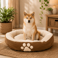 Panier pour chien Hugs Mocha Brown – 61 x 61 x 13 cm - Boutique Aux Trois Pattes