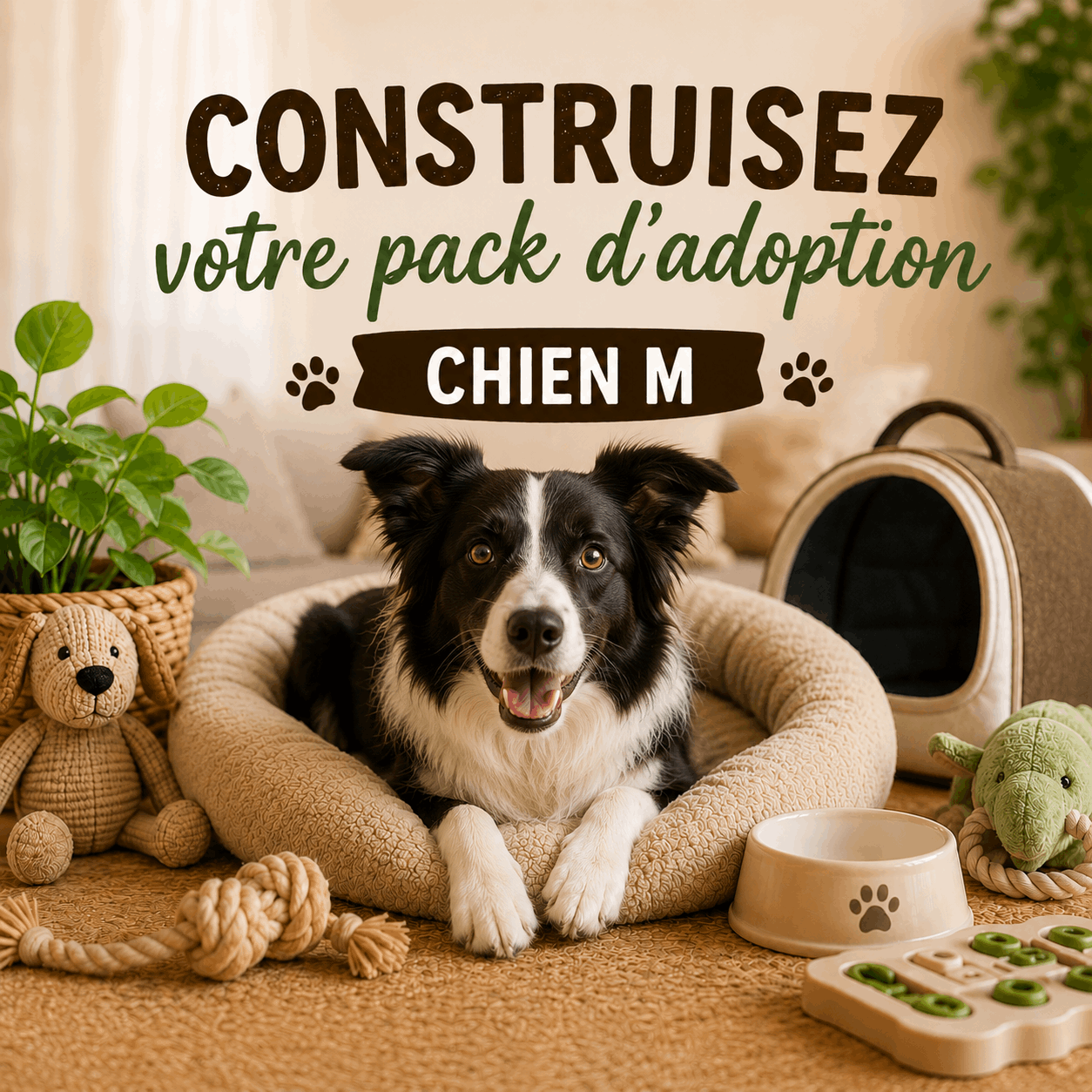 Pack Adoption Chien M - Boutique Aux Trois Pattes