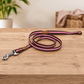 Laisse Bi-One Wouapy Rose/Brun 15 mm x 120 cm - Boutique Aux Trois Pattes