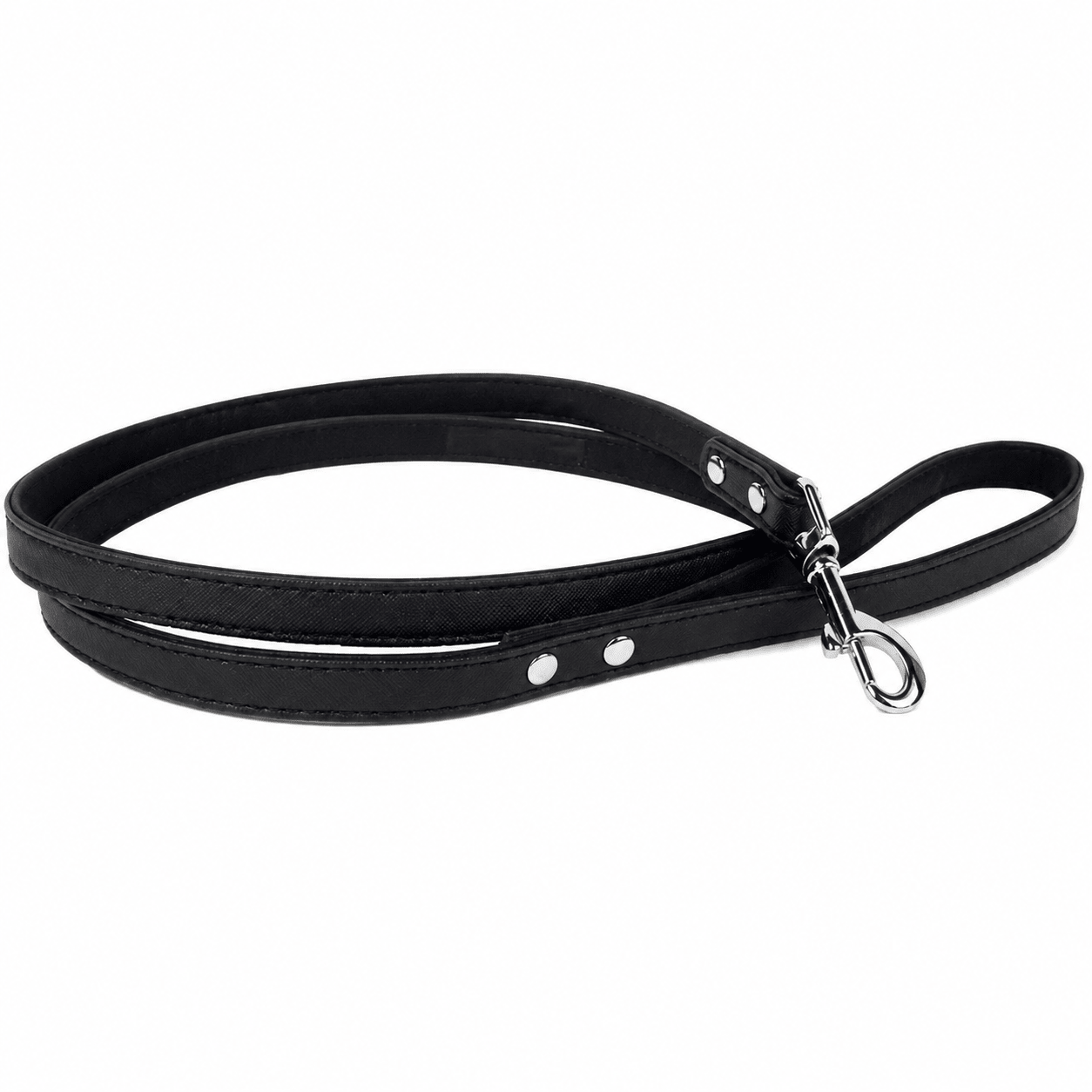 Laisse Black Bone Wouapy Noire 15 mm x 120 cm - Boutique Aux Trois Pattes
