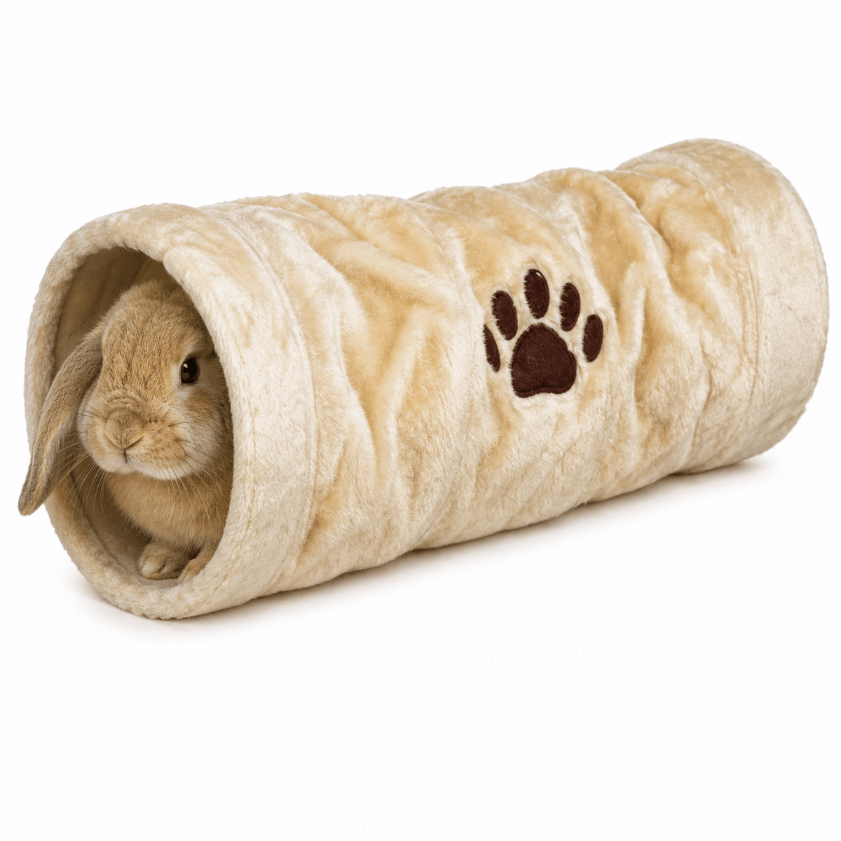 Tunnel de jeu Trixie en peluche pour chat et lapin – 60 cm - Boutique Aux Trois Pattes