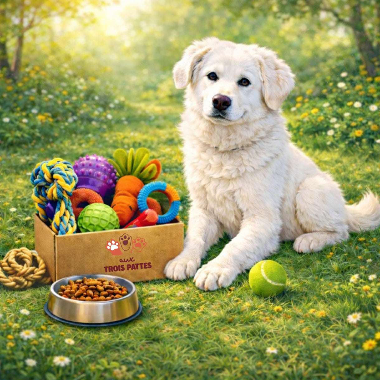 Box mensuelle pour Chien - Abonnement Standard (livraison chaque mois) - Boutique Aux Trois Pattes