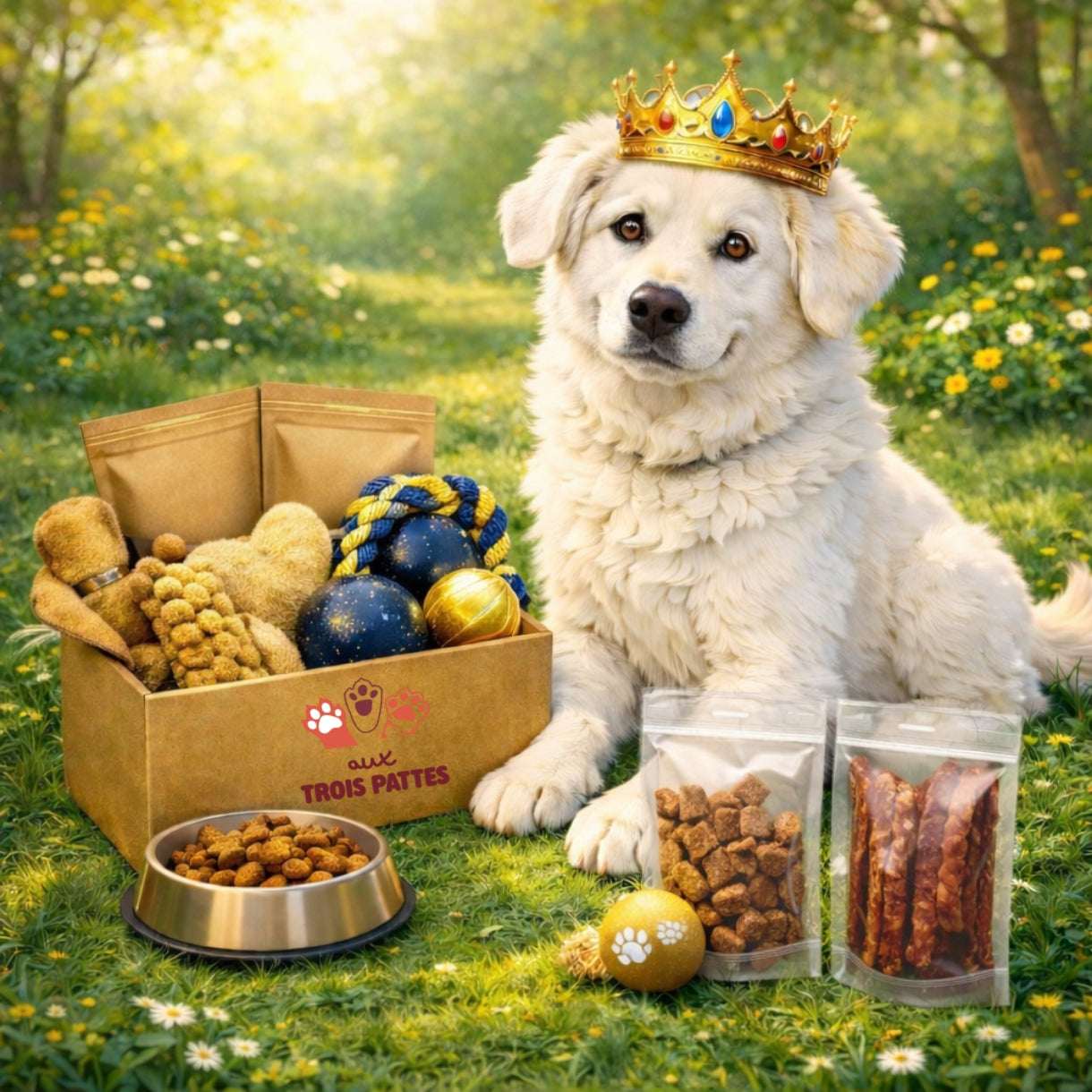 Box mensuelle pour Chien - Abonnement Premium (livraison chaque mois) - Boutique Aux Trois Pattes
