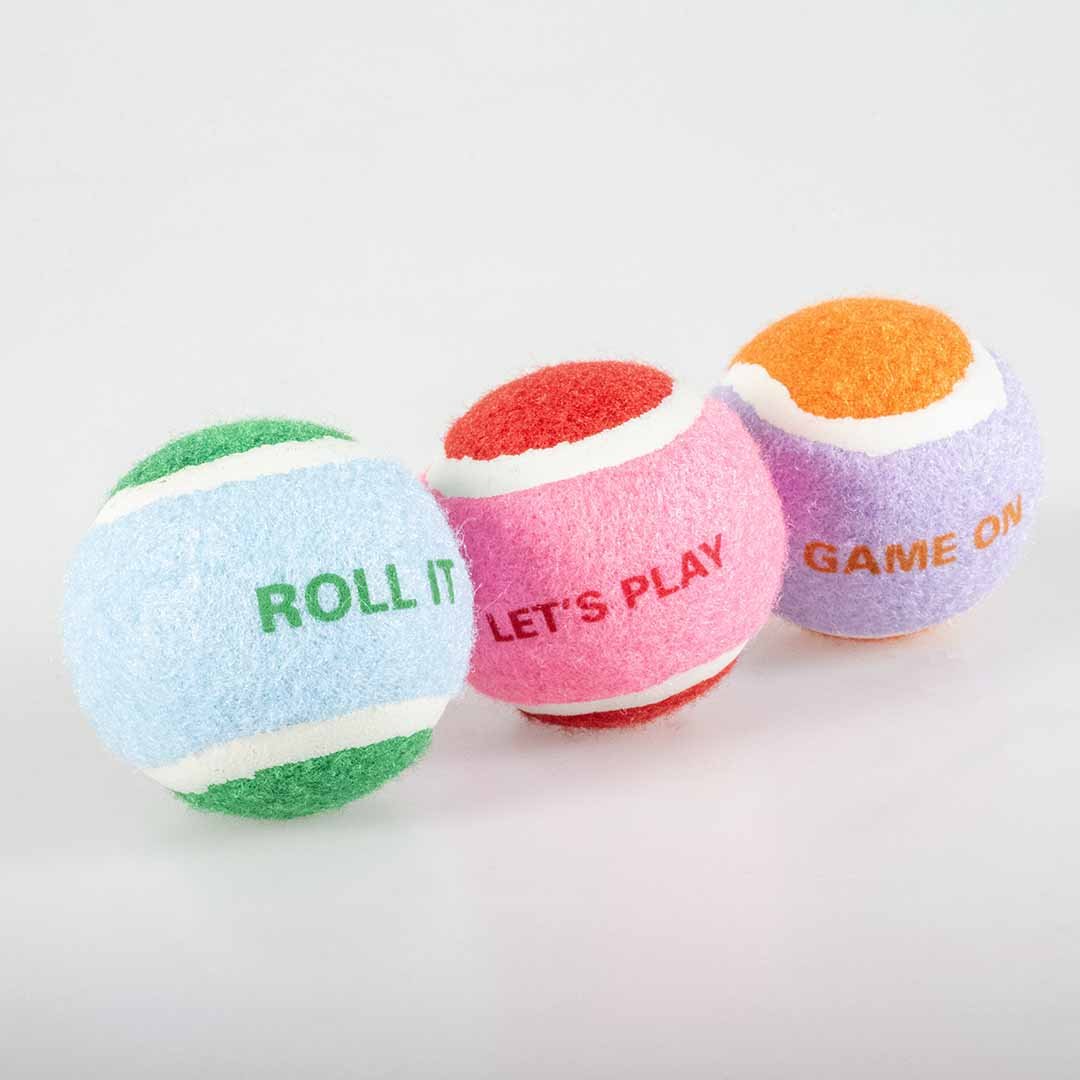 Coockoo Let’s Play – Lot de 3 balles pour chien 6,4 cm - Boutique Aux Trois Pattes