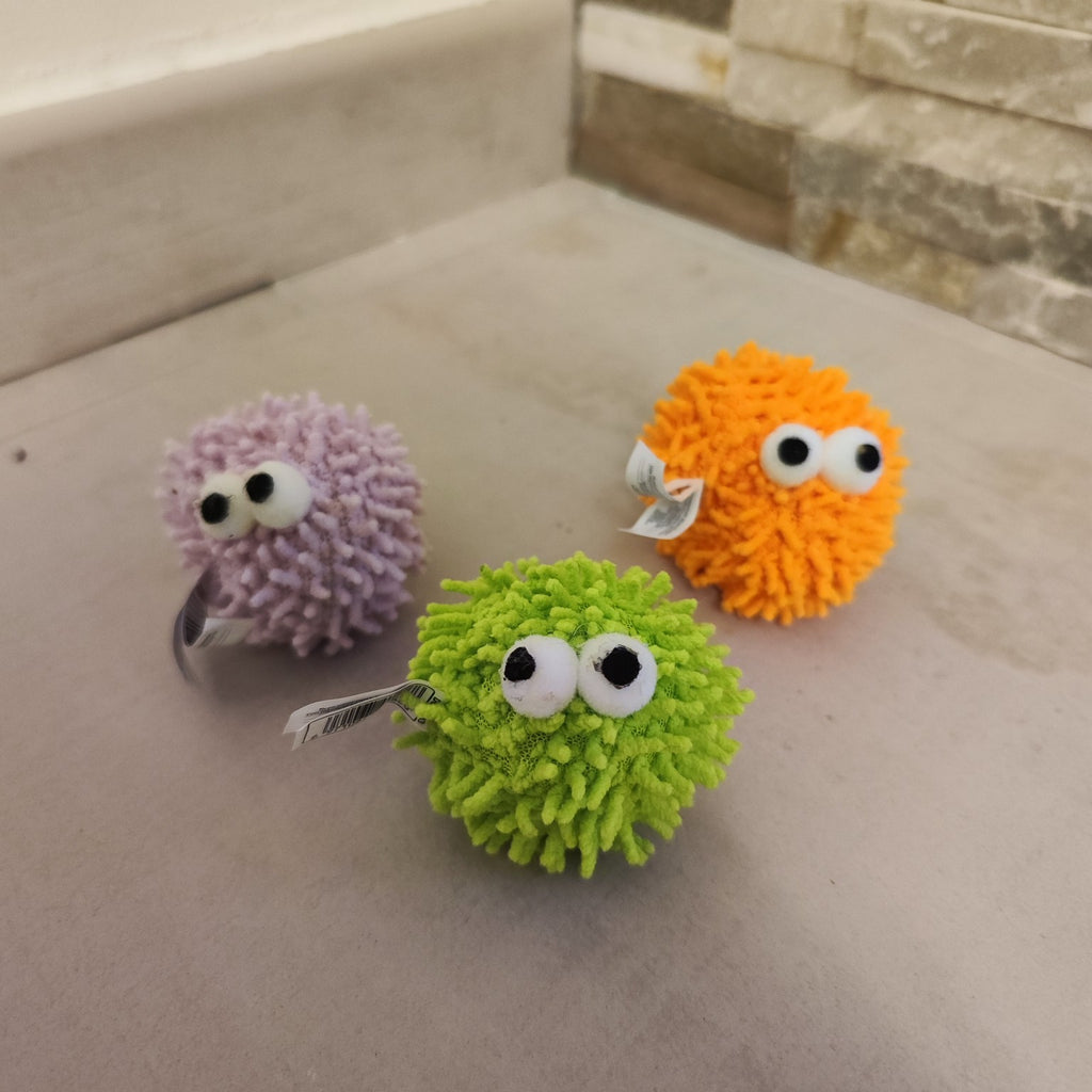 Balles jouet pour chat colorées avec picots