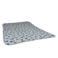 Couverture polaire grise pour chien et chat avec motif pattes