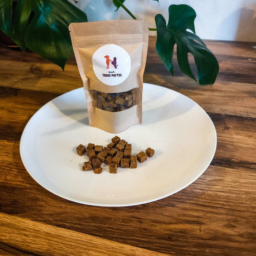 Friandises d'éducation pour chien – Cubes de bœuf 300 g - Boutique Aux Trois Pattes