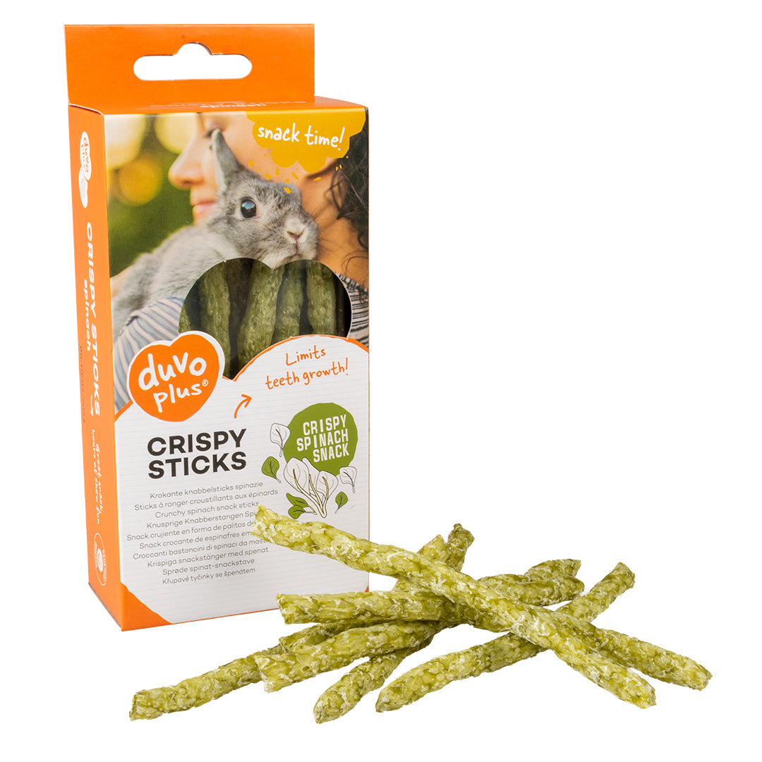 Friandises pour lapin Crispy Sticks aux épinards Duvo+ 50 g