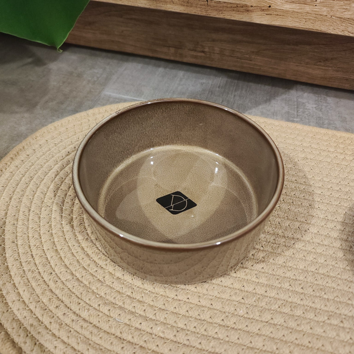 Gamelle en céramique marron pour chien, chat et lapin, utilisable pour l’eau ou la nourriture