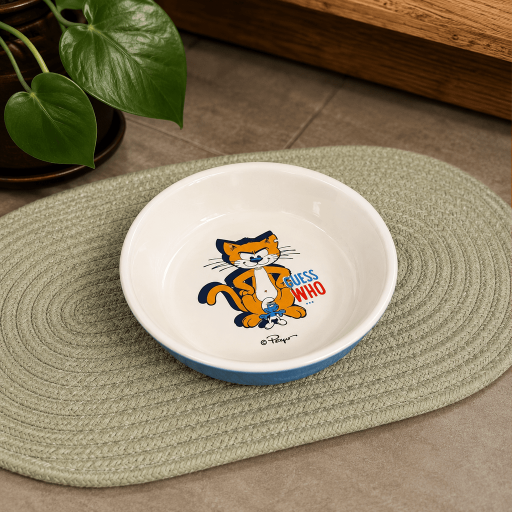 Gamelle pour chat en céramique Les Schtroumpfs – 320 ml - Boutique Aux Trois Pattes