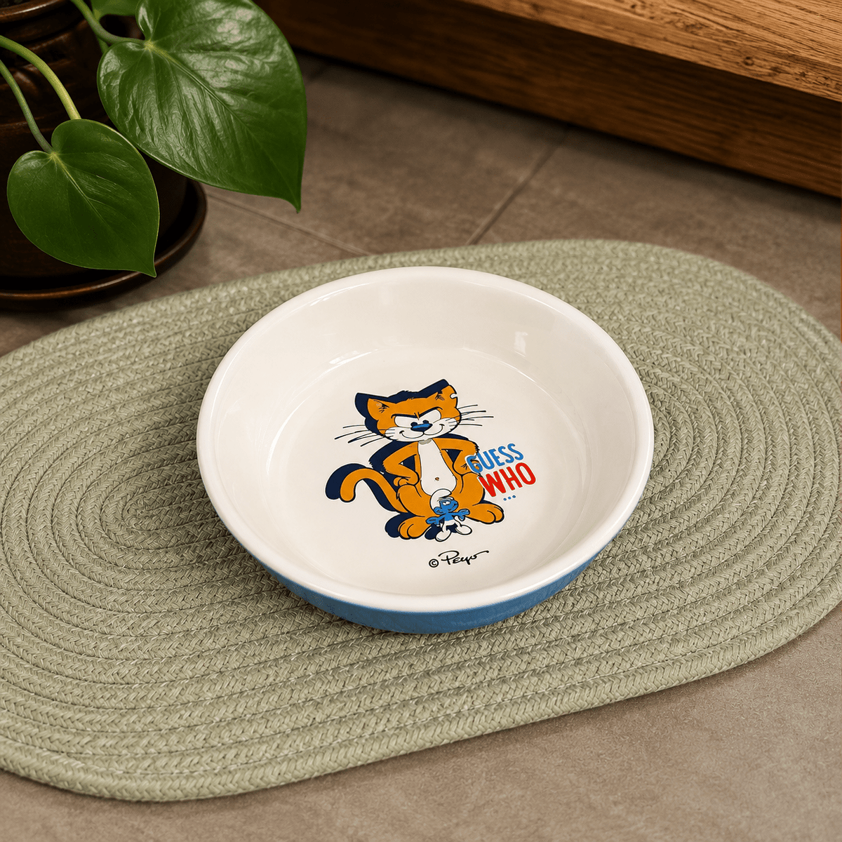 Gamelle pour chat en céramique Les Schtroumpfs – 320 ml - Boutique Aux Trois Pattes