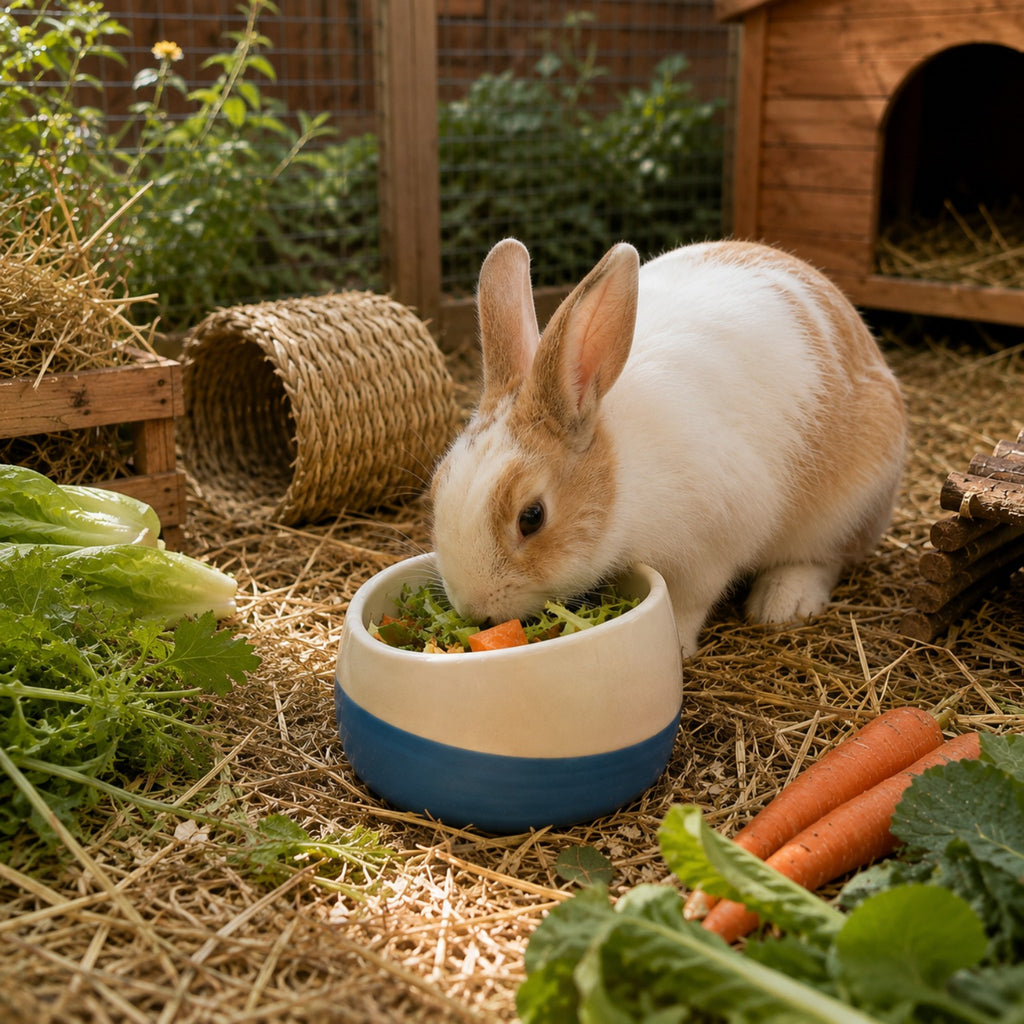 Gamelle lapin Schtroumpfs en céramique 320 ml – Duvo Plus - Boutique Aux Trois Pattes