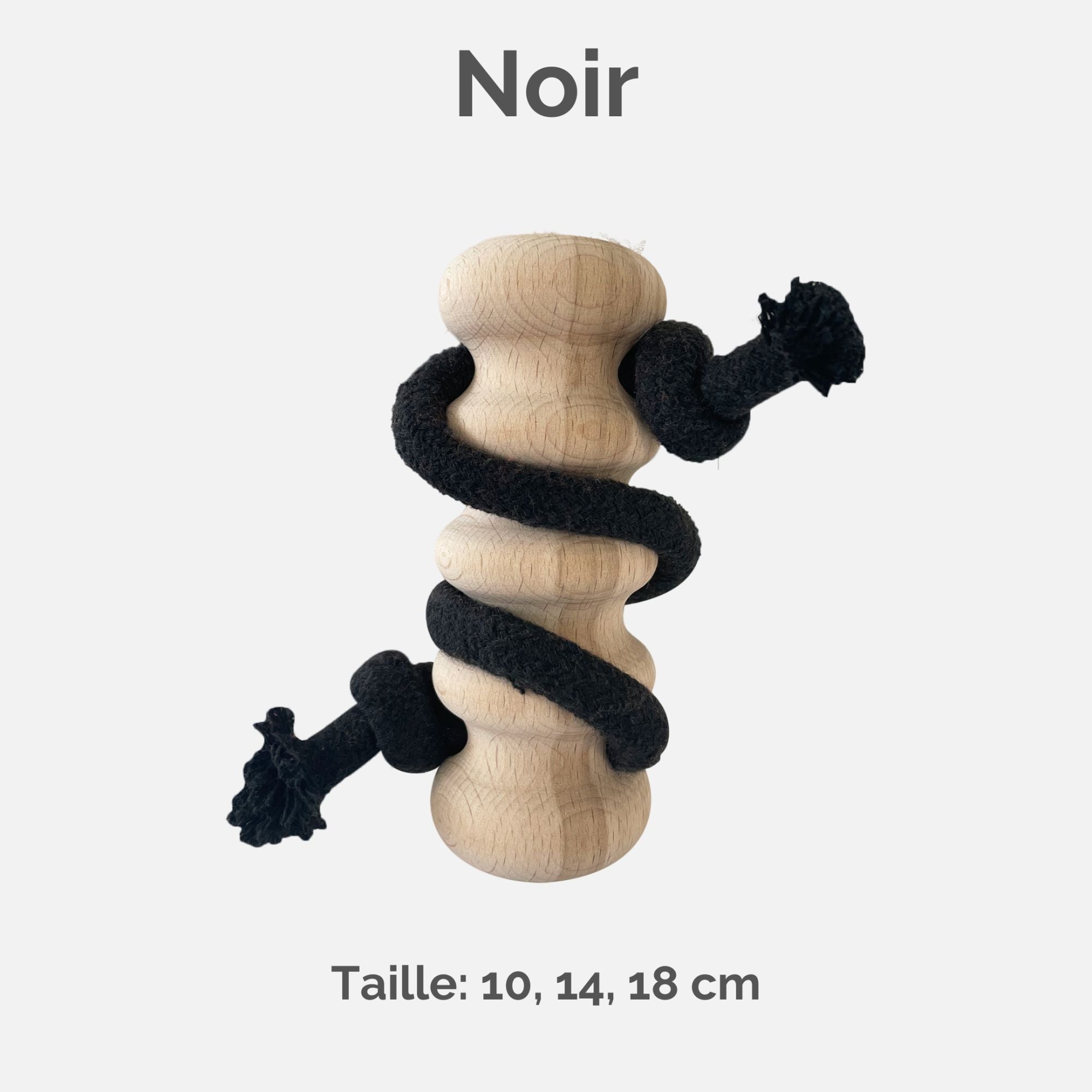 Jouet en bois Wave avec corde pour chien - Boutique Aux Trois Pattes