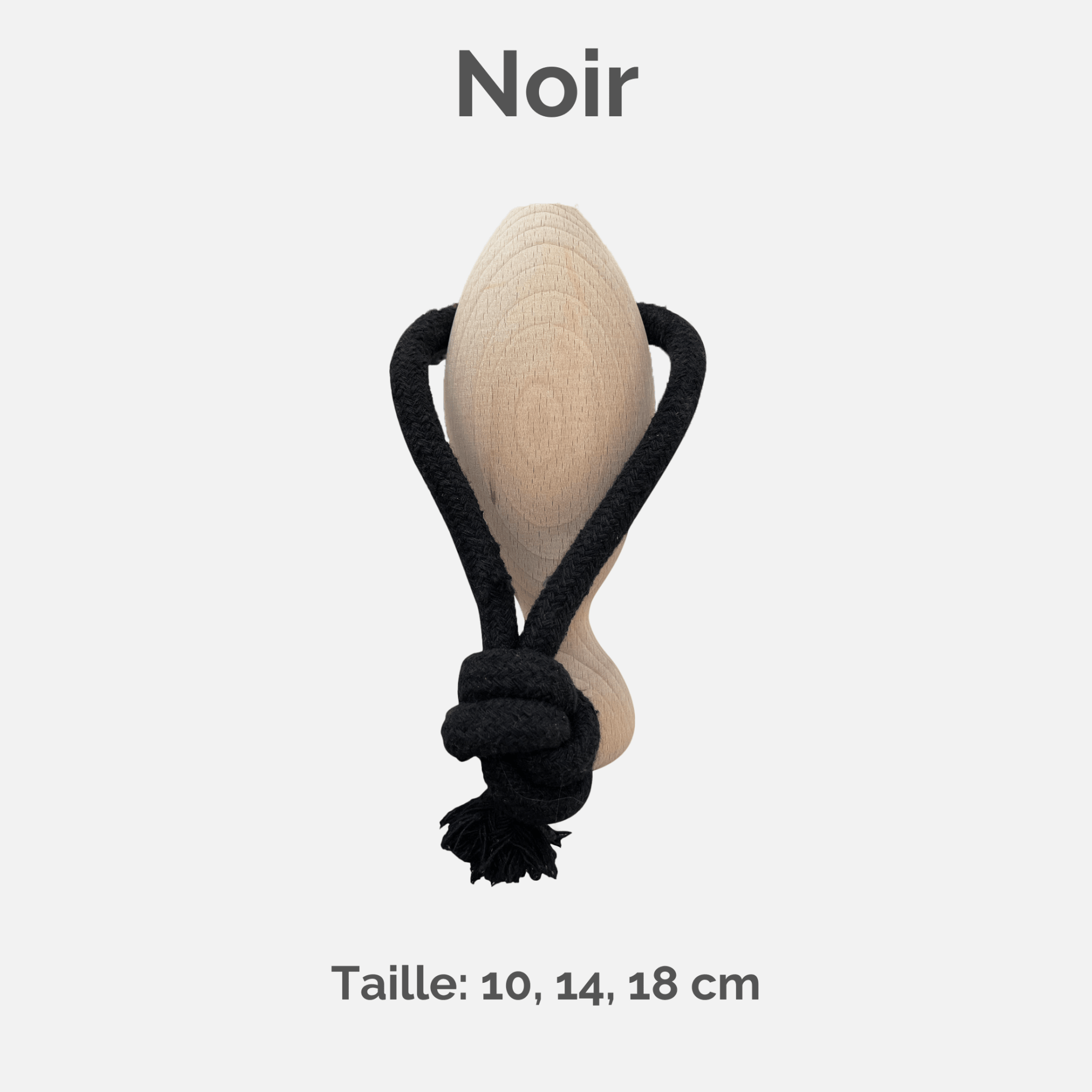 Jouet en bois naturel avec corde pour chien - Boutique Aux Trois Pattes