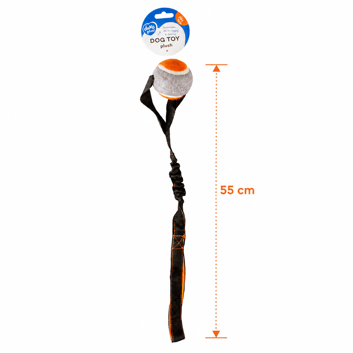 Jouet à tirer et à lancer avec balle pour chien – 55 cm – Duvo+ - Boutique Aux Trois Pattes
