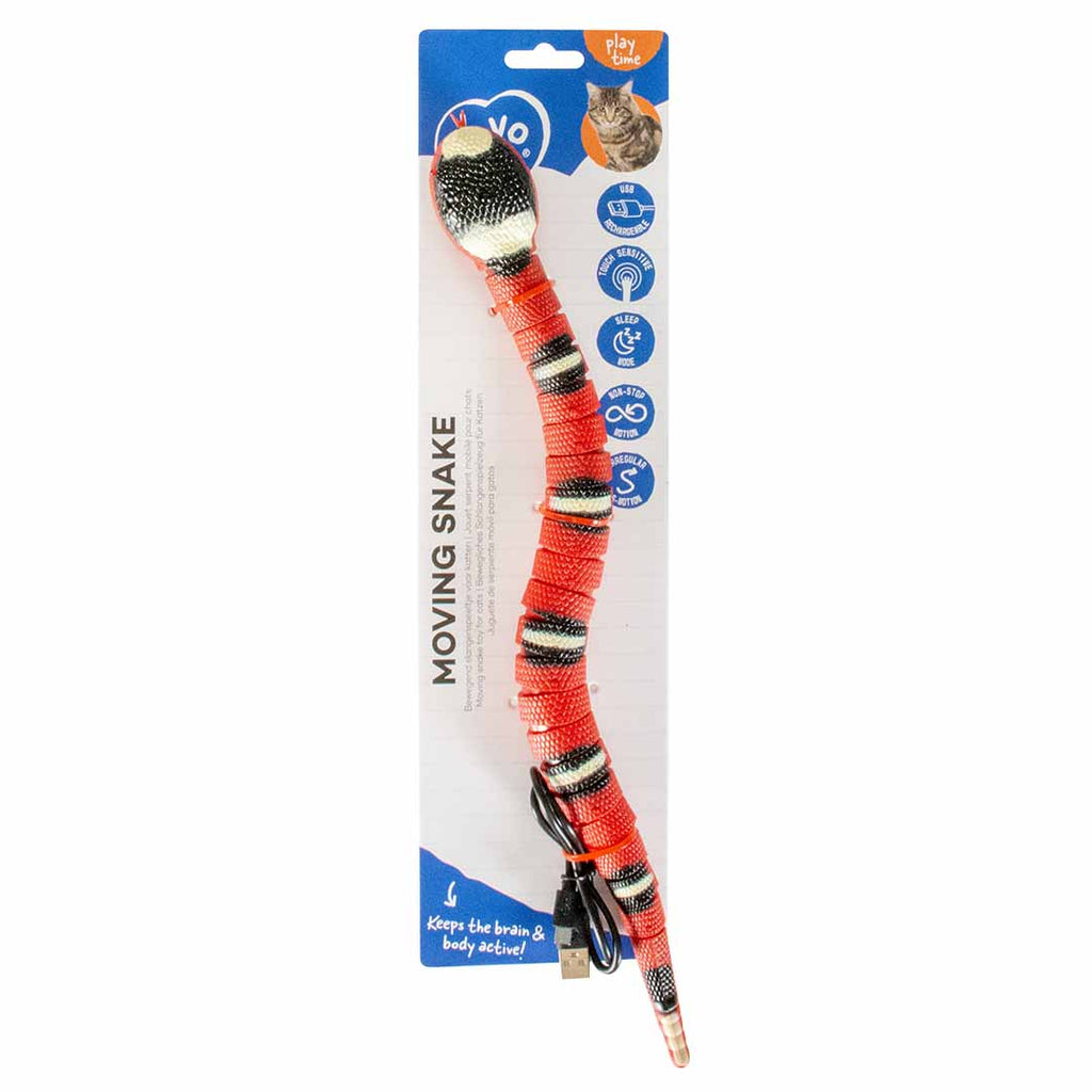 Jouet serpent interactif Duvo+ pour chat dans son emballage