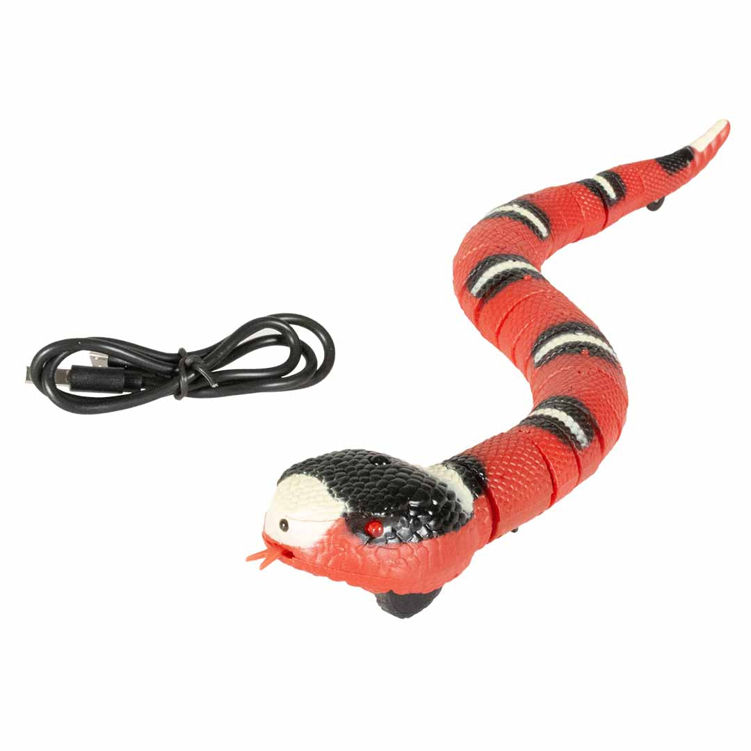 Jouet serpent pour chat rechargeable par USB avec câble