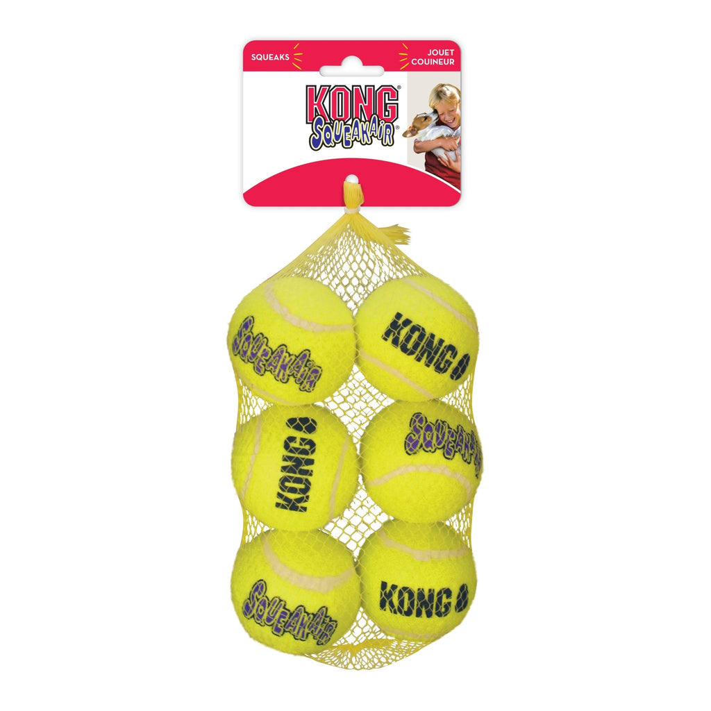 KONG SqueakAir Balls M – Lot de 6 balles pour chien - Boutique Aux Trois Pattes