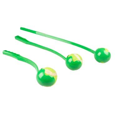 Lanceur de balle pour chien vert – 40 cm ou 62 cm – Balle Ø 6 cm - Boutique Aux Trois Pattes