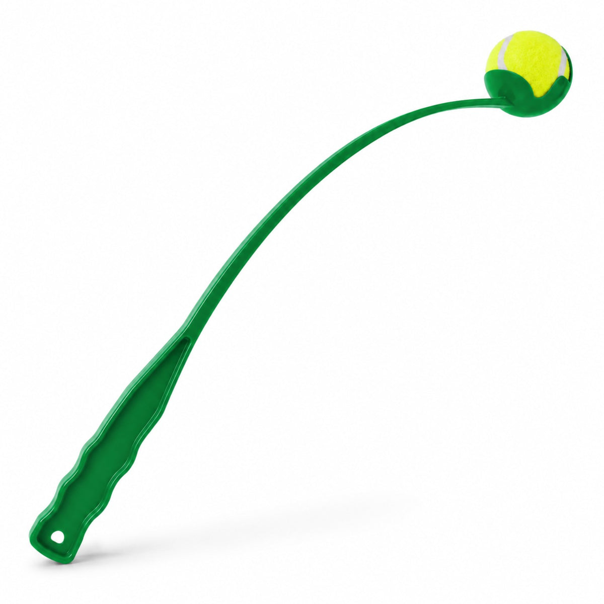 Lanceur de balle pour chien vert – 40 cm ou 62 cm – Balle Ø 6 cm - Boutique Aux Trois Pattes