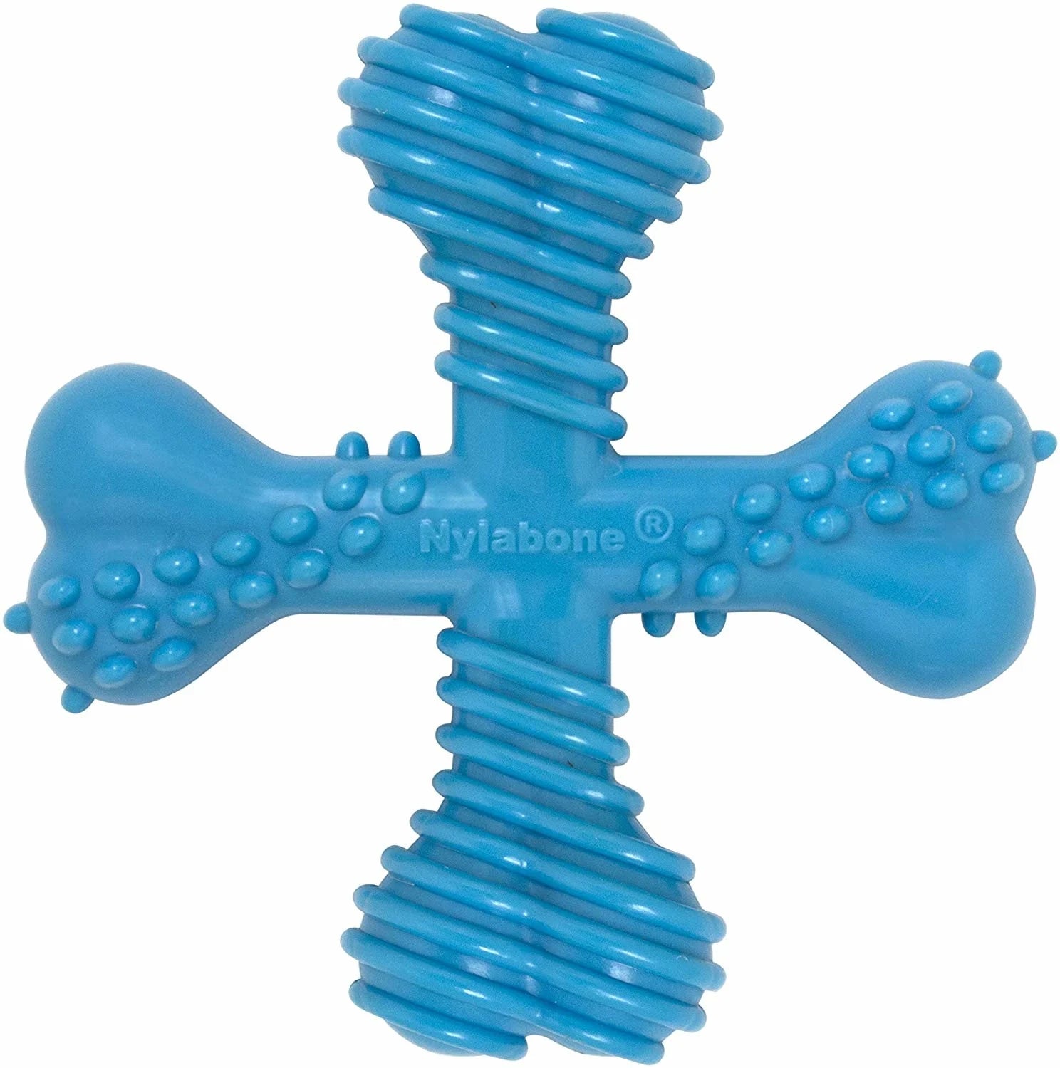 Jouet à mâcher Nylabone format croix goût bœuf – Taille L (Chien de 4 à 23Kg) - Boutique Aux Trois Pattes