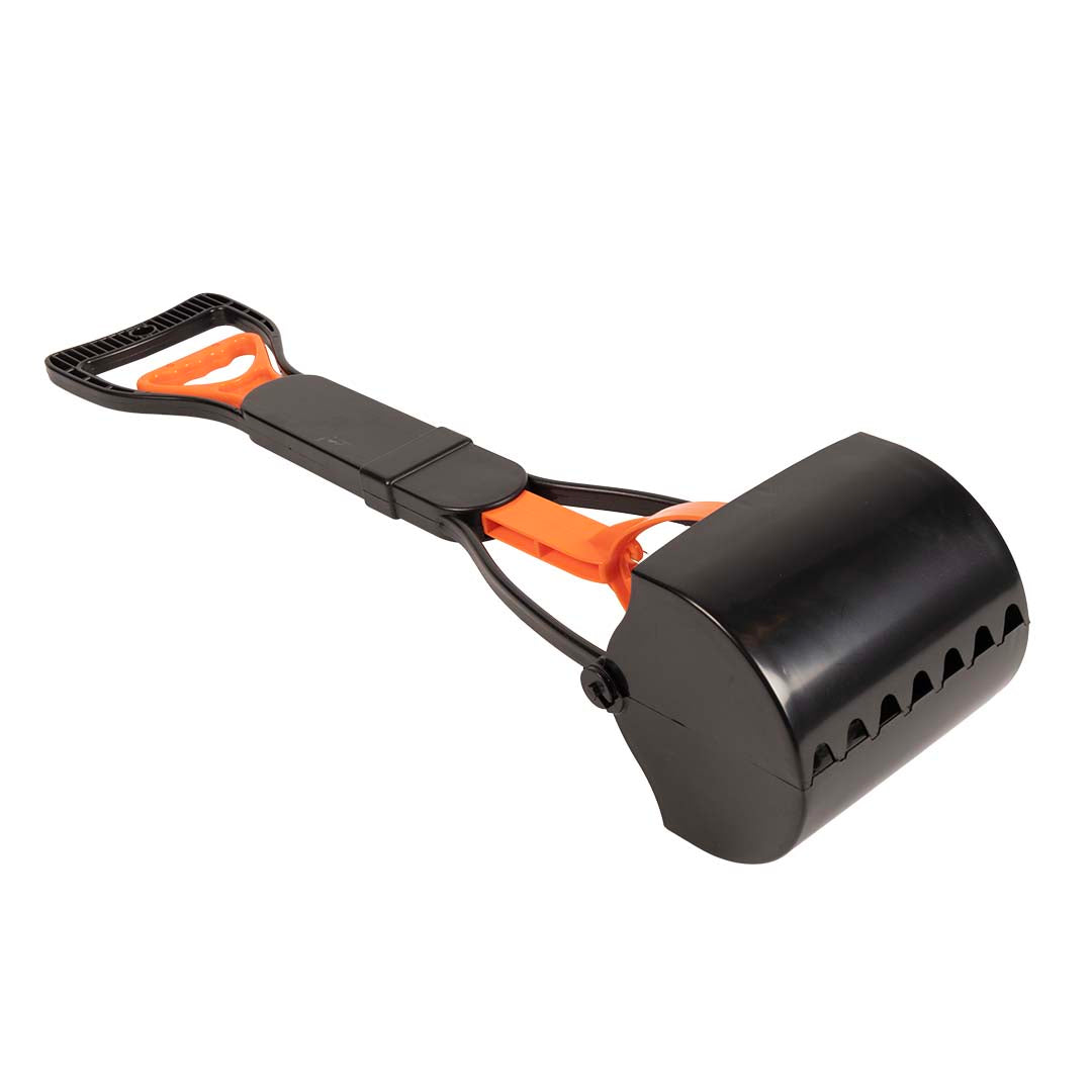 Pelle ramasse-crottes XL pour chien noire et orange Duvo