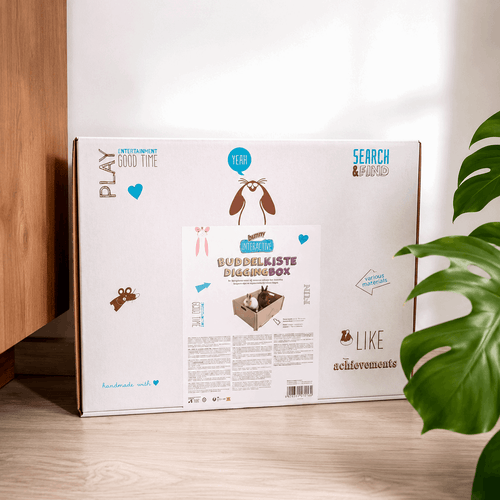 Bac à creuser en bois pour lapin – Bunny Nature Digging Box - Boutique Aux Trois Pattes