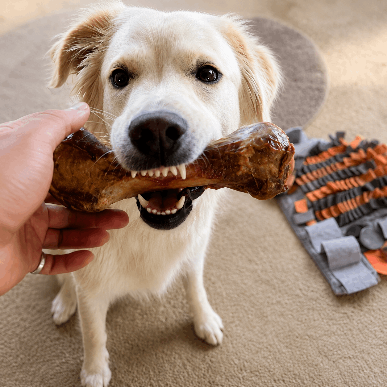 Farmz Serrano – Os de porc fumé pour chien - Boutique Aux Trois Pattes