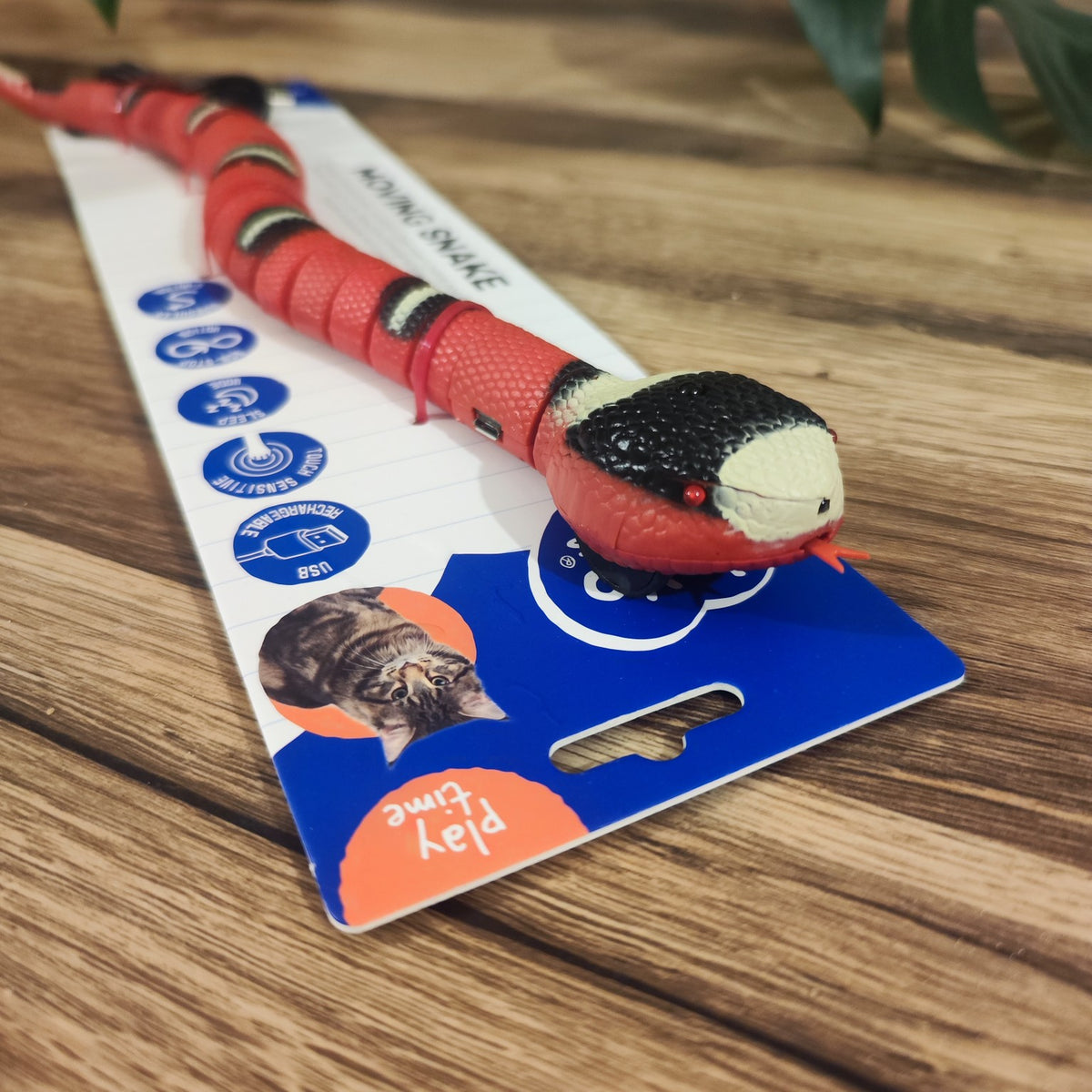 Serpent rechargeable Duvo+ pour chat avec mouvements automatiques