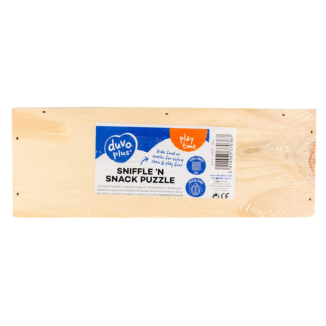 Jeu pour lapin – Jeu d’intelligence en bois Sniffle ’n Snack - Boutique Aux Trois Pattes